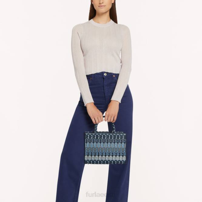 ee Furla naised võimalus tote s toni sinine denim R0L043 tarvikud